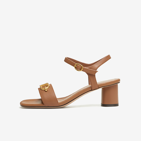 Tata/他她2024夏商场同款简约气质一字带凉鞋女新款7ZQ06BL4