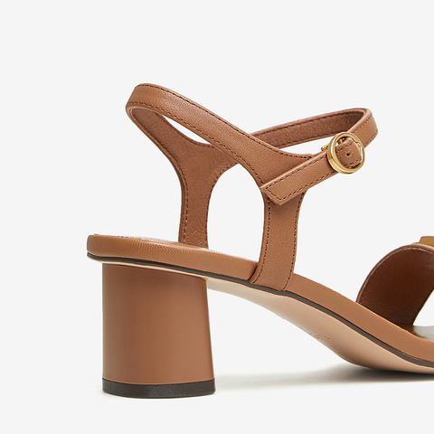 Tata/他她2024夏商场同款简约气质一字带凉鞋女新款7ZQ06BL4