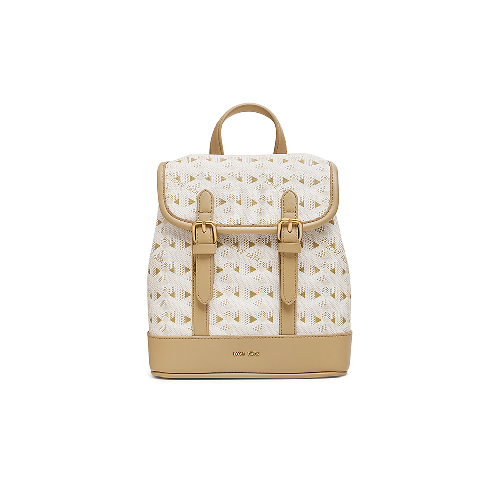 Tata/他她2024夏商场同款复古撞色休闲双肩背包新款X3264BX4