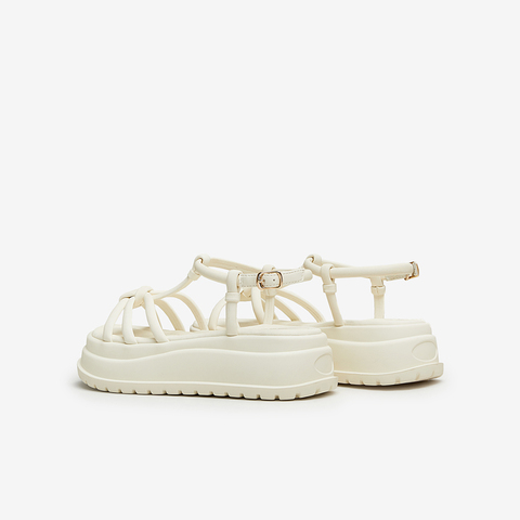 TATA/他她2024夏时尚简约百搭女厚底一字带凉鞋新款DWFU1BL4