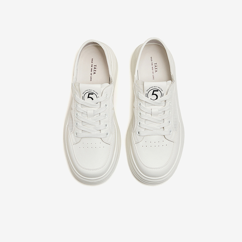 Tata/他她2024夏商场同款运动休闲厚底女板鞋新款WH702BM4