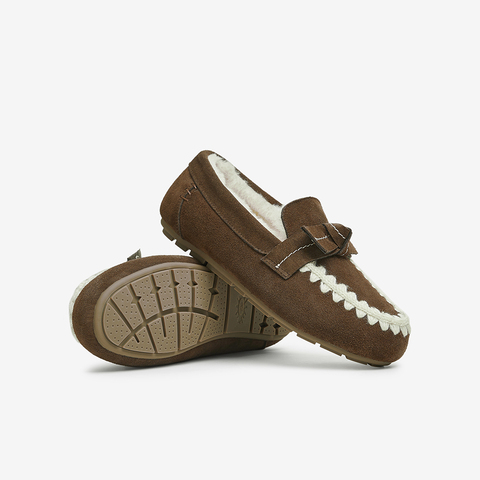 TATA/他她2024冬商场同款时尚休闲毛毛单鞋女新款DWBQ2DA4