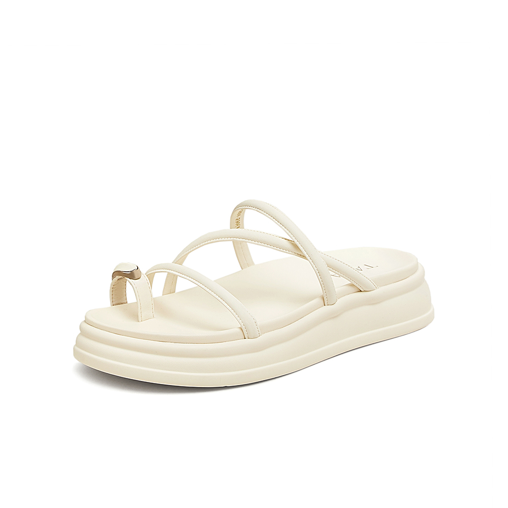 TATA/他她2025夏商场同款百搭时尚休闲女拖鞋新款CXZ01BT5