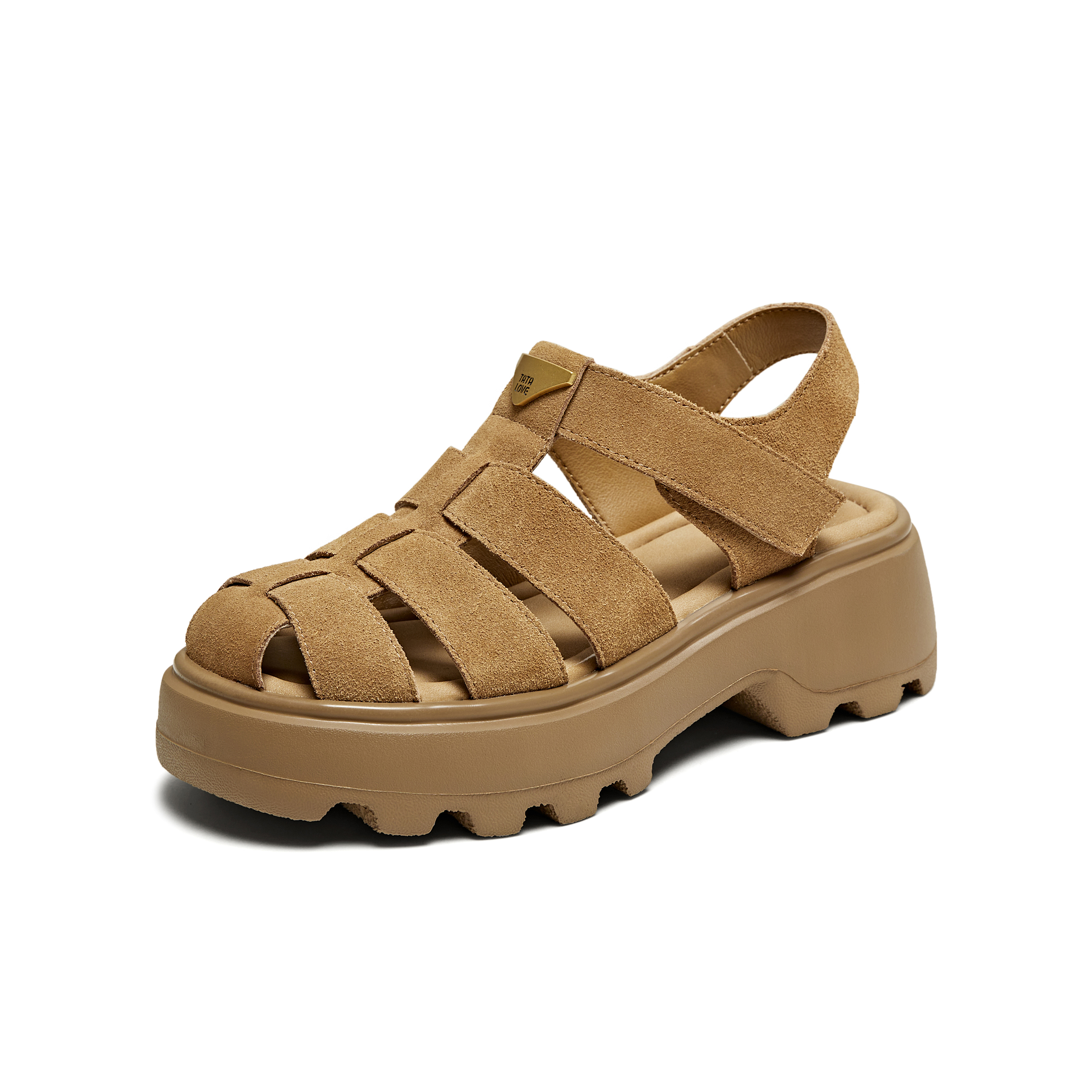 TATA/他她2025夏商场同款时尚休闲女罗马凉鞋新款CN201BH5