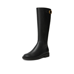 TATA/他她2025冬商场同款百搭时尚简约女骑士靴新款7TGA8DG5