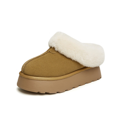 Tata/他她2025冬时尚休闲纯色厚底毛绒女鞋新款WDX17DM5