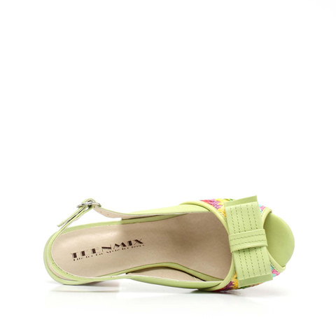 teenmix/天美意夏季绿色染擦色软牛皮女皮凉鞋（常青）6GH06BL2