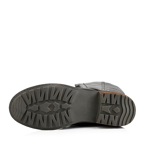 TEENMIX/天美意冬季专柜同款黑染擦色软牛皮女皮靴（绒里）6JH82DG3