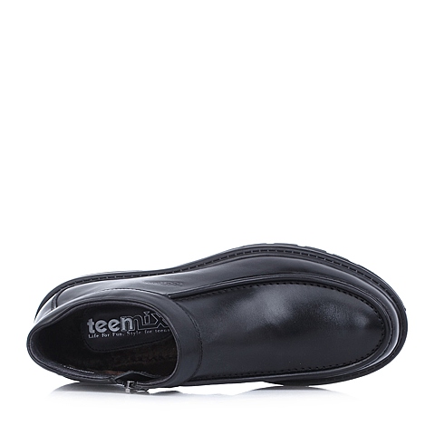 Teenmix/天美意黑色牛皮B9982DD4男皮靴冬季