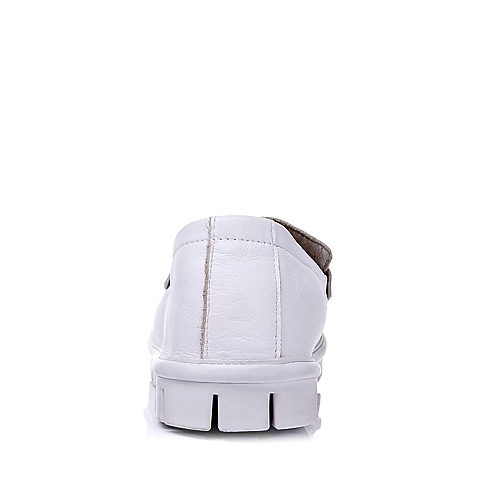 Teenmix/天美意秋季专柜同款白色牛皮女皮鞋AK92DCQ5