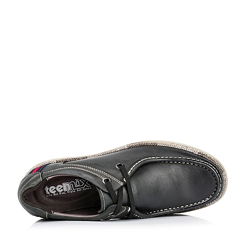 Teenmix/天美意秋季专柜同款黑色牛皮男单鞋APW03CM5