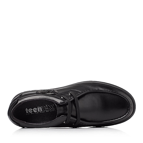 Teenmix/天美意冬季黑色牛皮男单鞋C8033DM5