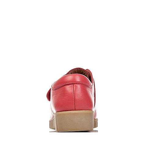 Teenmix/天美意秋季专柜同款红色牛皮革女单鞋6ZS22CM5