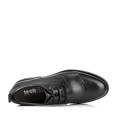 Teenmix/天美意秋季专柜同款黑色牛皮男单鞋ANQ02CM5