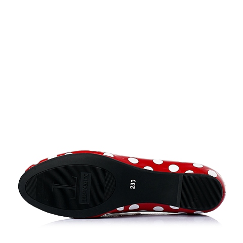 Teenmix/天美意春季专柜同款红色漆牛皮女鞋6G603AQ6