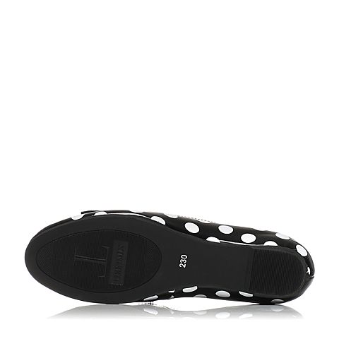 Teenmix/天美意春季专柜同款黑色漆牛皮女鞋6G603AQ6