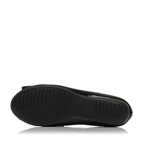 Teenmix/天美意春专柜同款黑色漆皮牛皮女鞋AM621AQ6