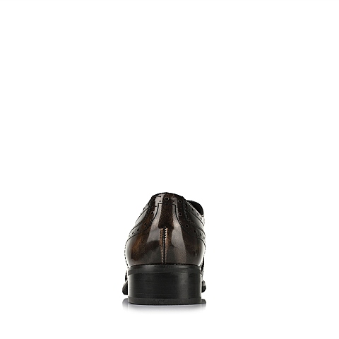 Teenmix/天美意秋季专柜同款金色光面小牛皮革女皮鞋6M520CM6