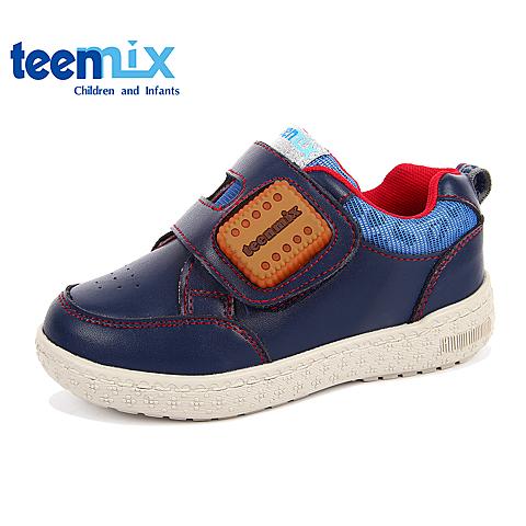 天美意（Teenmix）16春季男女童鞋新款皮鞋满帮鞋小童运动鞋DX0066