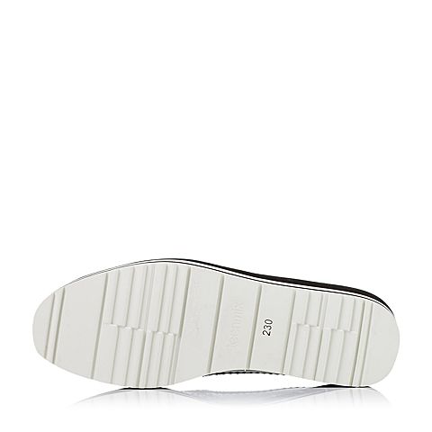 Teenmix/天美意秋季专柜同款银色牛皮女单鞋6N820CM6