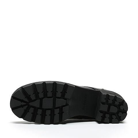 Teenmix/天美意冬季专柜同款黑色牛皮女短靴6E845DD6