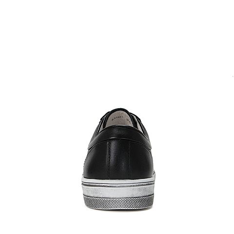 Teenmix/天美意冬季专柜同款黑色牛皮男单鞋65L01DM6