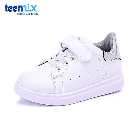 天美意（Teenmix）16年秋冬季新款时尚女童经典简约百搭小白鞋多色系列休闲运动鞋DX0115
