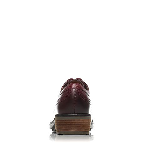 Teenmix/天美意春季专柜同款红色牛皮女单鞋6JH24AM6