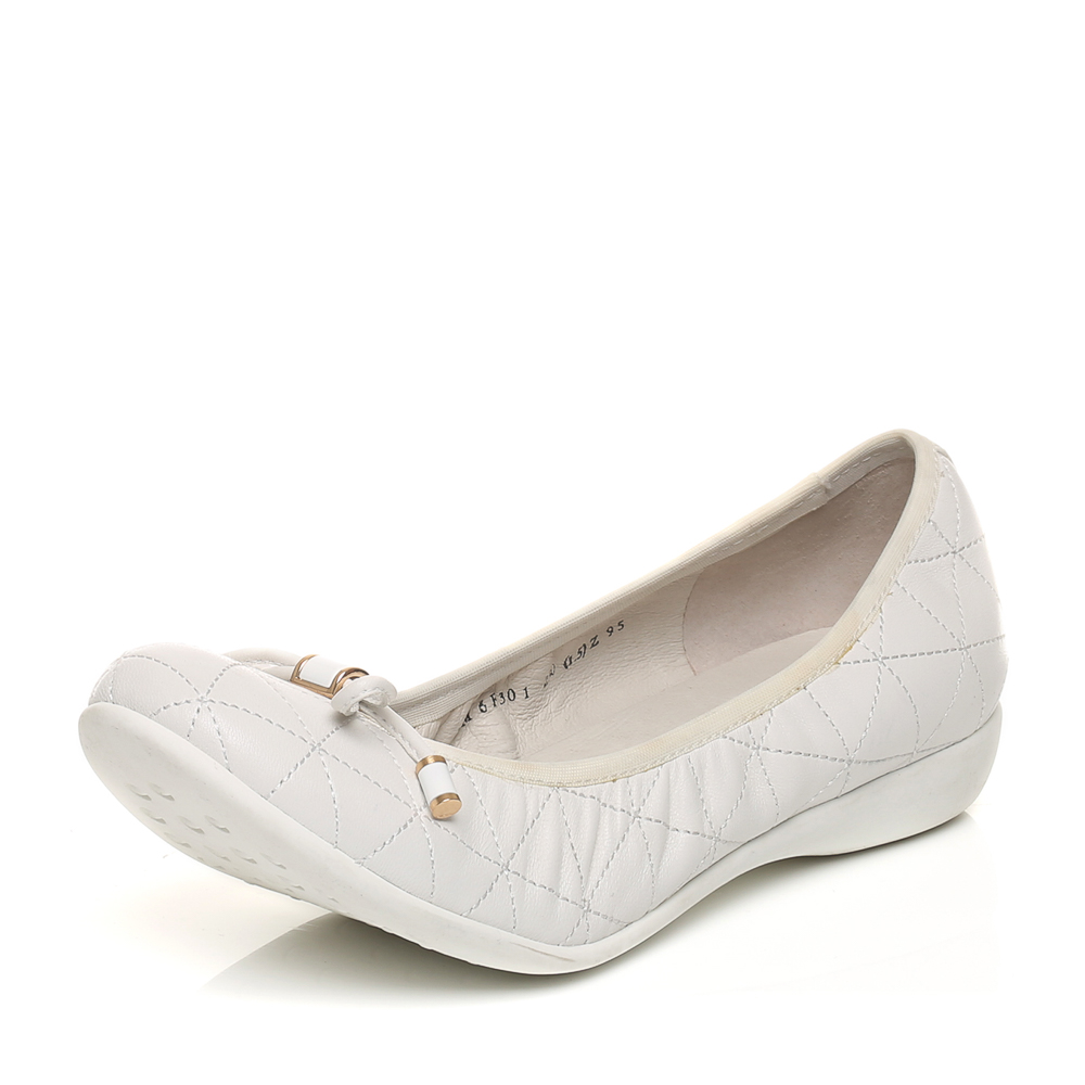 Teenmix/天美意春专柜同款白色绵羊皮时髦奶奶鞋浅口鞋女单鞋6F301AQ6
