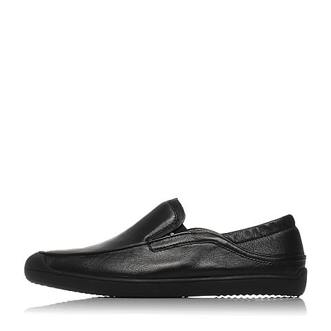 Teenmix/天美意夏季专柜同款黑色软面牛皮单鞋男休闲鞋男鞋BIW01BM7