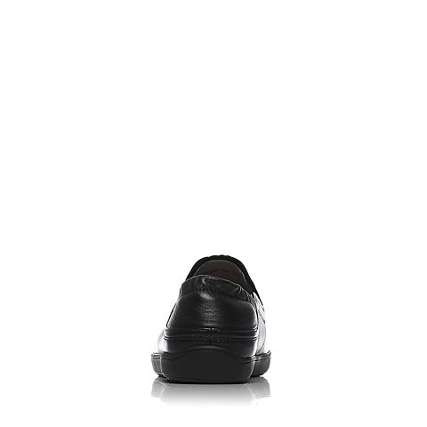 Teenmix/天美意夏季专柜同款黑色软面牛皮单鞋男休闲鞋男鞋BIW01BM7