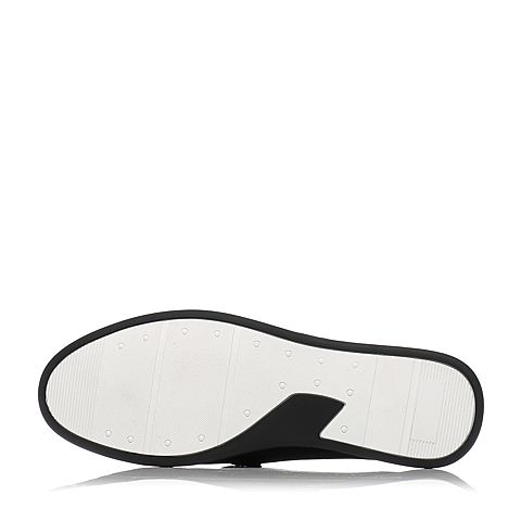 Teenmix/天美意夏季专柜同款黑色软面牛皮时尚舒适系带鞋男休闲鞋BJE02BM7