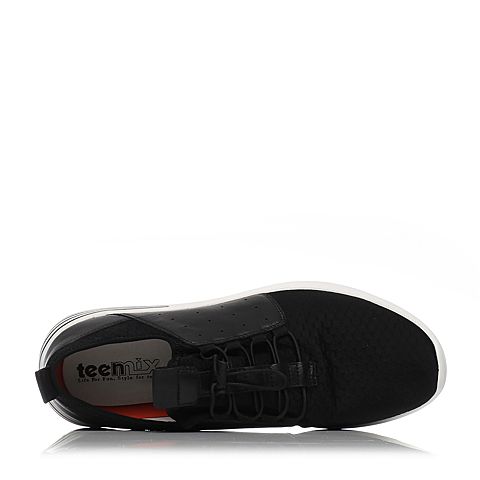 Teenmix/天美意夏季黑色纺织品/牛皮男休闲鞋BIV05BM7