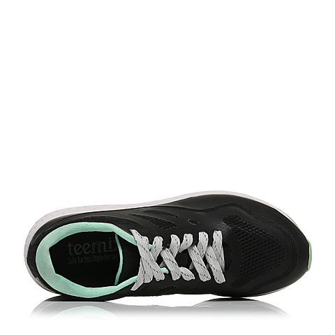 Teenmix/天美意秋专柜同款黑色厚底运动风系带鞋女休闲鞋CAC20CM7