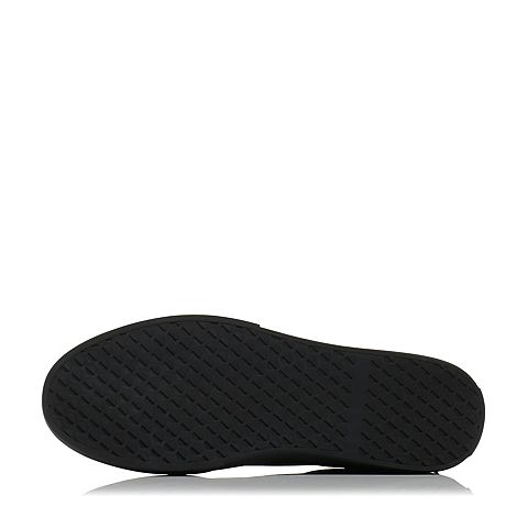 Teenmix/天美意冬专柜同款黑色牛皮革简约舒适平跟男休闲鞋2DV01DM7