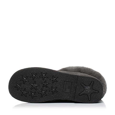 Teenmix/天美意冬专柜同款灰色可爱小耳朵绒毛球雪地靴女靴（仿毛里）AQ191DD7