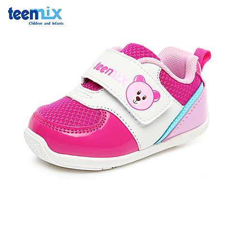 天美意（TEENMIX）17年秋冬季新款时尚女童缤纷卡通色彩海波丽鞋垫设计缓震舒适宝宝学步鞋DX6932