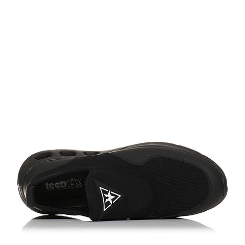 Teenmix/天美意春专柜同款黑色潮酷街头风平跟男休闲鞋2FF01AM8