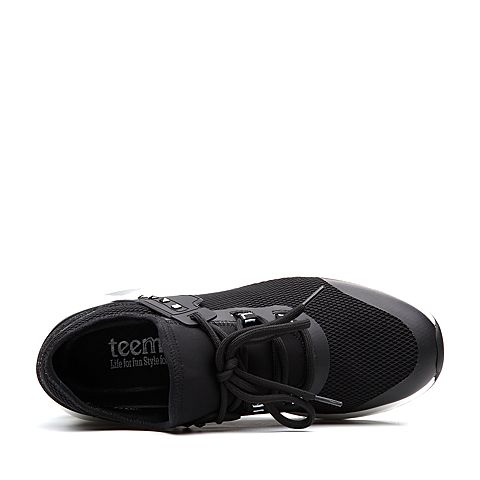 Teenmix/天美意春专柜同款黑色网布厚底系带鞋女休闲鞋CB922AM8