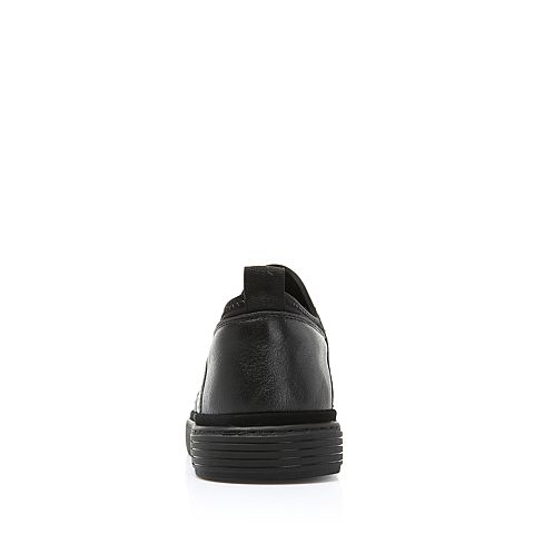 Teenmix/天美意夏专柜同款黑色街头风舒适平跟男休闲鞋2HC01BM8