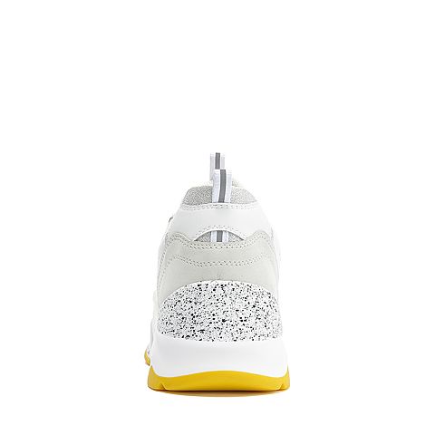 Teenmix/天美意秋专柜同款米白/白色撞色厚底运动风女休闲鞋CE521CM8