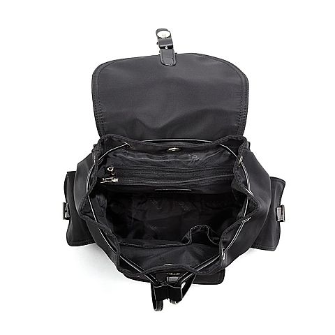 Teenmix/天美意冬新款商场同款黑色时尚束口磁扣背提包双肩包AA109DX8