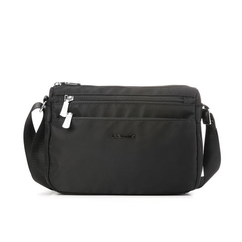 Teenmix/天美意春新款商场同款黑色韩版旅行斜挎包时尚背提包AA108AX9