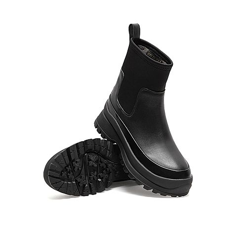 Teenmix/天美意冬商场同款潮流套筒厚底袜靴绒里女短靴AZ411DD0