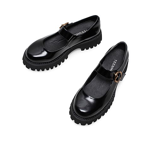 Teenmix/天美意2021春新款商场同款复古日系lolita鞋厚底玛丽珍女皮鞋CX303AQ1