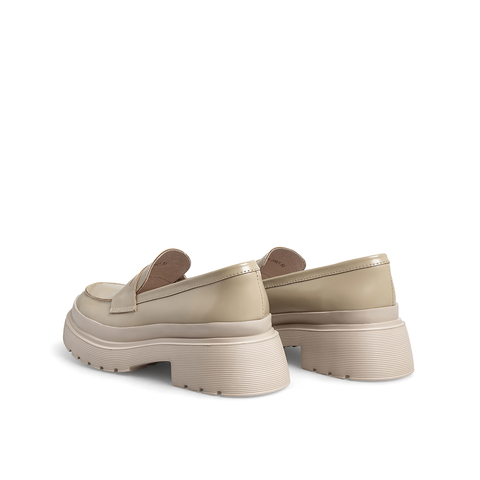 Teenmix/天美意2022春新款商场同款简约风英伦乐福鞋女皮单鞋BC431AA2