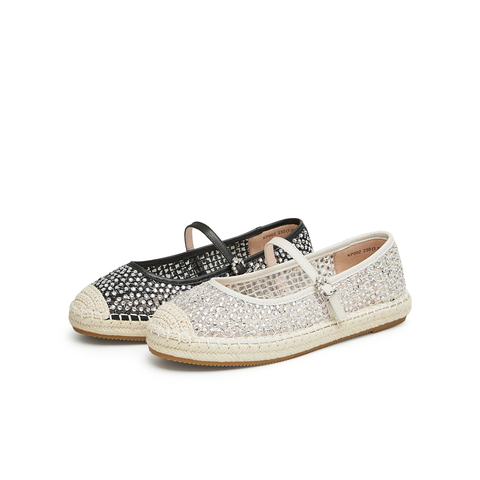 天美意2024夏新款透气编织日常百搭通勤休闲女渔夫鞋KP002BQ4