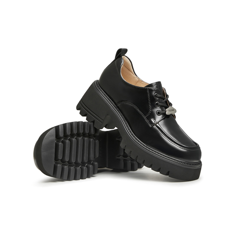 天美意2024春新款商场同款复古学院时尚百搭女英伦鞋CHO30AM4