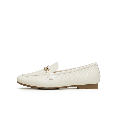 天美意2024春新款商场同款平底舒适通勤单鞋女乐福鞋BI291AA4