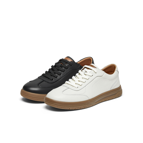 天美意2024春新款商场同款深口系带商务舒适男休闲鞋3NS01AM4